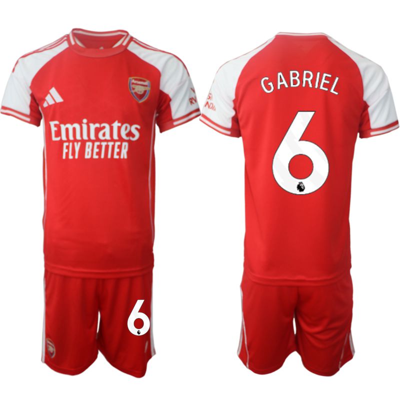 Men 2025-2026 Season Club Arsenal home red #6 Soccer Jersey